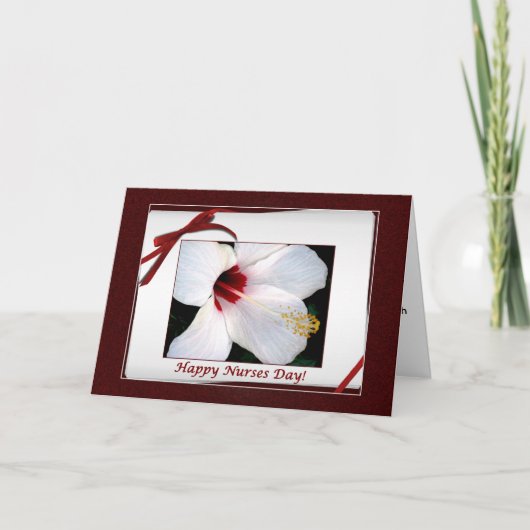 Gelukkige Verpleegkundigen Dag Bloemen Kaart (Voorkant)