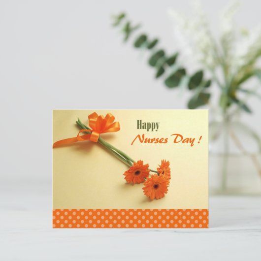 Gelukkige Verpleegkundigen Dag. Kleurrijke madelie Briefkaart (Staand voorkant)
