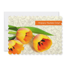 Gelukkige Verpleegkundigen Dag. Lentetulpen Platte