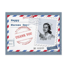 Gelukkige Verpleegkundigen Dag. retro-verpleegster