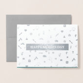 Gelukkige Verpleegkundigen Dag. Stethoscoop en Dai Folie Kaarten (Voorkant met envelop)