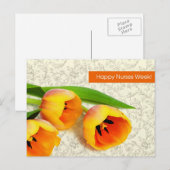 Gelukkige verpleegkundigen week. Lentetulpen Briefkaart (Voorkant / Achterkant)