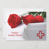 Gelukkige verpleegkundigen week. Red Roses en Verp Kaart (Voorkant)