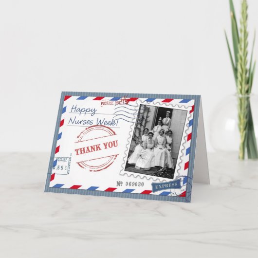 Gelukkige verpleegkundigen week. Verpleegkundigen Bedankkaart (Voorkant)
