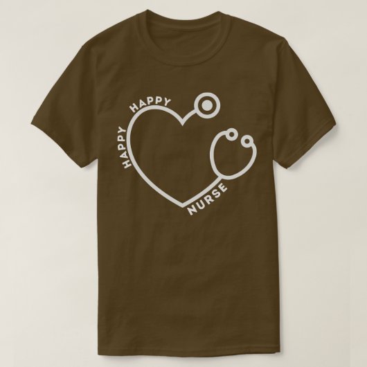 Gelukkige verpleegster t-shirt (Design voorkant)
