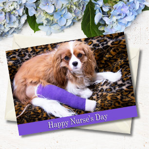 Gelukkige Verpleegstersdag Cavalier King Charles k Kaart