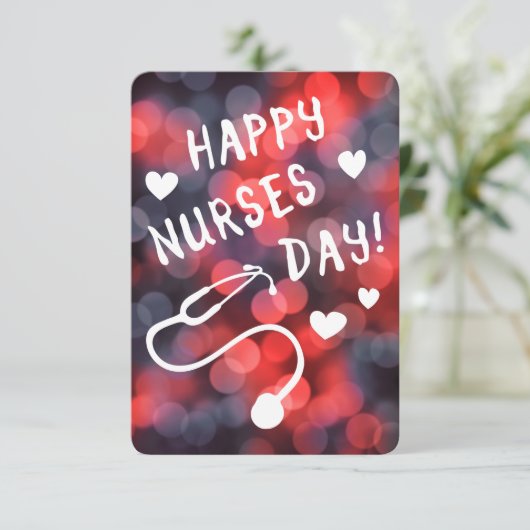 gelukkige verpleegstersdag kaart (Staand voorkant)