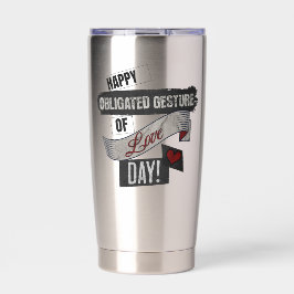 Gelukkige Verplichte Liefdesdag Valentijnsdag Geïsoleerde Drinkbeker