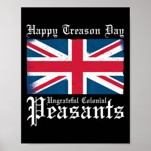 Gelukkige Verradersdag Ongedankte Koloniale Boeren Poster