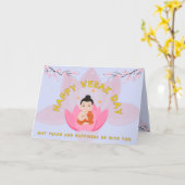 Gelukkige Vesak-dag Kaart (Gele Bloem)