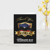 Gelukkige Veteranendag Dank u kaarten (Gele Bloem)