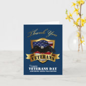 Gelukkige Veteranendag Dank u kaarten (Gele Bloem)