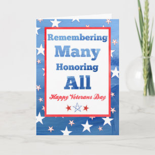 Gelukkige Veteranendag Herinnert velen Kaart