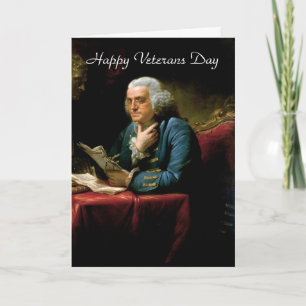 Gelukkige Veteranendag met George Washington Kaart