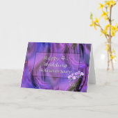 Gelukkige vierde. Het Jubileum van het huwelijk Kaart (Gele Bloem)