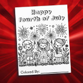 Gelukkige vierde juli | kleurplaat