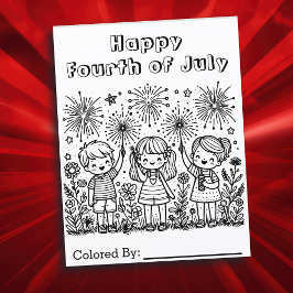 Gelukkige vierde juli | kleurplaat