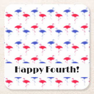 Gelukkige vierde juli Onafhankelijkheidsdag Flamin Kartonnen Onderzetters