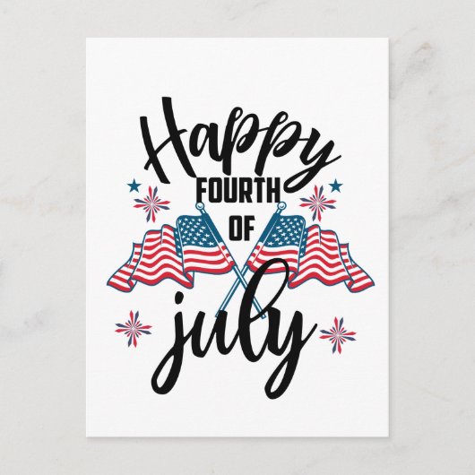 Gelukkige vierde juli patriottisch feestdagenkaart (Voorkant)