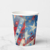 Gelukkige vierde juli | Patriottische Abstracte Am Papieren Bekers (Rechts)