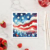 Gelukkige vierde juli | Patriottische sterren en s Servet (Insitu)
