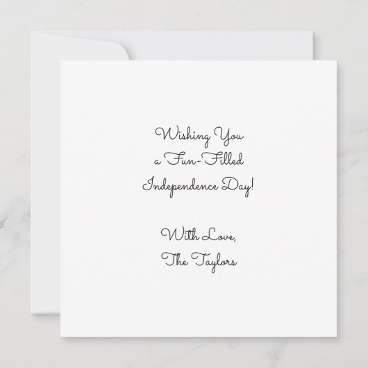 Gelukkige Vierde Kinderen met Sparklers Gepersonal Kaart (Achterkant)