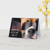 Gelukkige vierde van het wenskaart van de Bokser Kaart (Gele Bloem)