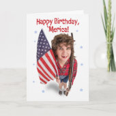 Gelukkige Vierde van Juli Grappige redneck Vrouw m Feestdagen Kaart (Voorkant)