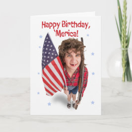 Gelukkige Vierde van Juli Grappige redneck Vrouw m Feestdagen Kaart