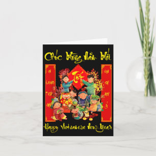 Gelukkige Vietnamese Chuc Mung Nam Illustratie Kaart
