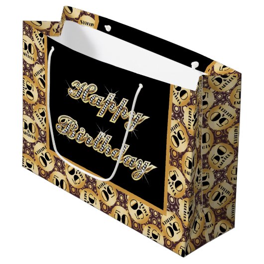 Gelukkige Vijfde Verjaardag Cadeautas (Voorkant Gekanteld)