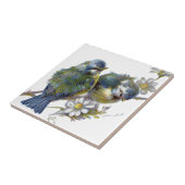 Gelukkige Vintage Vogels Tegeltje (Zijkant)