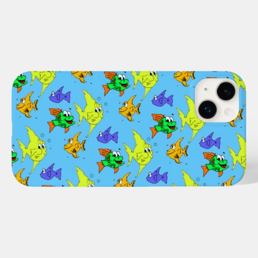 Gelukkige Vis Case-Mate iPhone Case (Achterkant (horizontaal))