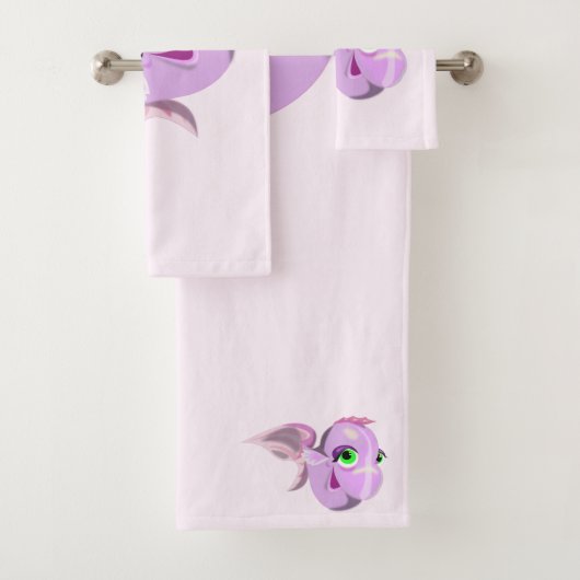 Gelukkige vis grappige badhanddoek set bad handdoek (Insitu)