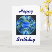 Gelukkige Vissen, Verjaardag Kaart (Gele Bloem)