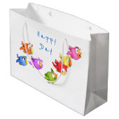 Gelukkige Vliegende Vogels Cadeautas - Aangepaste (Achterkant Gekanteld)