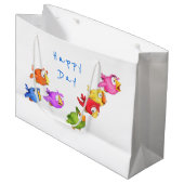 Gelukkige Vliegende Vogels Cadeautas - Aangepaste (Voorkant Gekanteld)