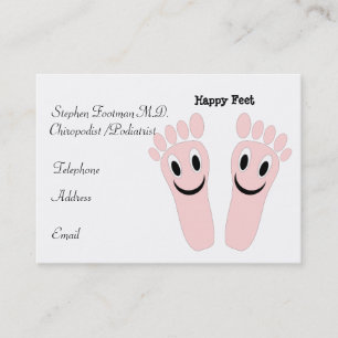 Gelukkige Voeten Chiropodist Zakkaartje Visitekaartje