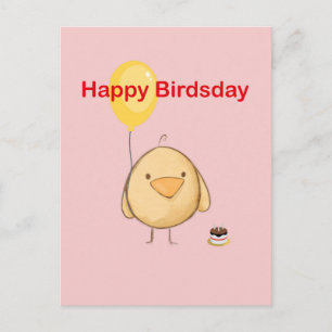 Gelukkige Vogeldag Vogel Thema Verjaardagsgroet  Briefkaart