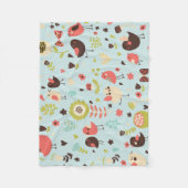 Gelukkige Vogels in Bloemenvelden Deken (Voorkant)