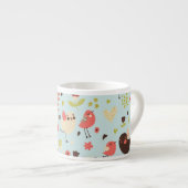 Gelukkige Vogels in Velden van Bloemen Espresso Kop (Voorkant rechts)