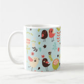 Gelukkige Vogels in Velden van Bloemen Koffiemok (Links)