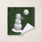 Gelukkige Volleyballiefhebbers Kerstmis Bad Handdoek (Wasdoekje)