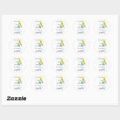 Gelukkige Voorspelling Ronde Sticker (Vel)