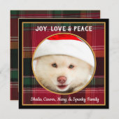 Gelukkige Vreugde Liefde Kerstmis Feestdagenkaart (Voorkant / Achterkant)