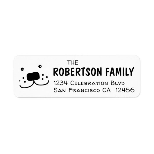 Gelukkige Vriendelijke Puppy Hond - Grappige Huisd Etiket (Voorkant)