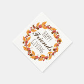 Gelukkige Vrienden Geven Herfst Herfst Bladeren Kr Servetten (Hoek)