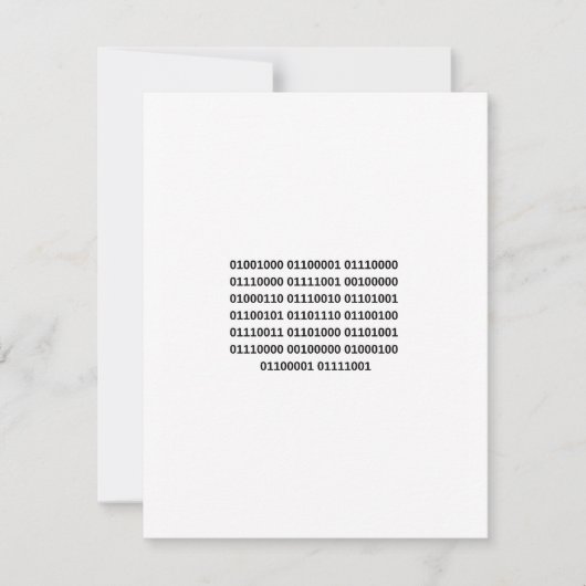 Gelukkige vriendschap binaire codekaart feestdagenkaart (Voorkant)