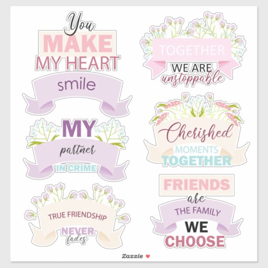 Gelukkige Vriendschap dag Quote Sticker (Vel)