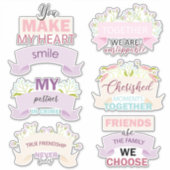 Gelukkige Vriendschap dag Quote Sticker (Voorkant)